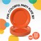 100 Count Orange Paper Plates 7 Inch Durable Disposable Supplies for Parties